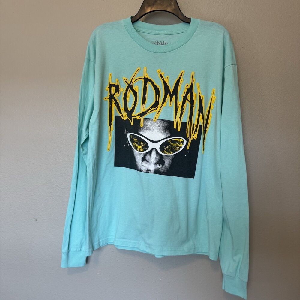 RODMAN BRAND Worm Big Head Long Sleeve T-Shirt Size Large